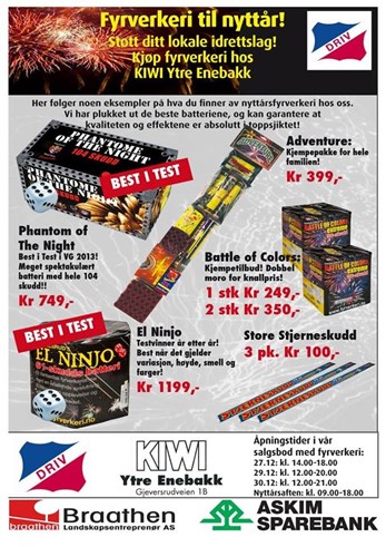 Fyrverkeri hos Kiwi